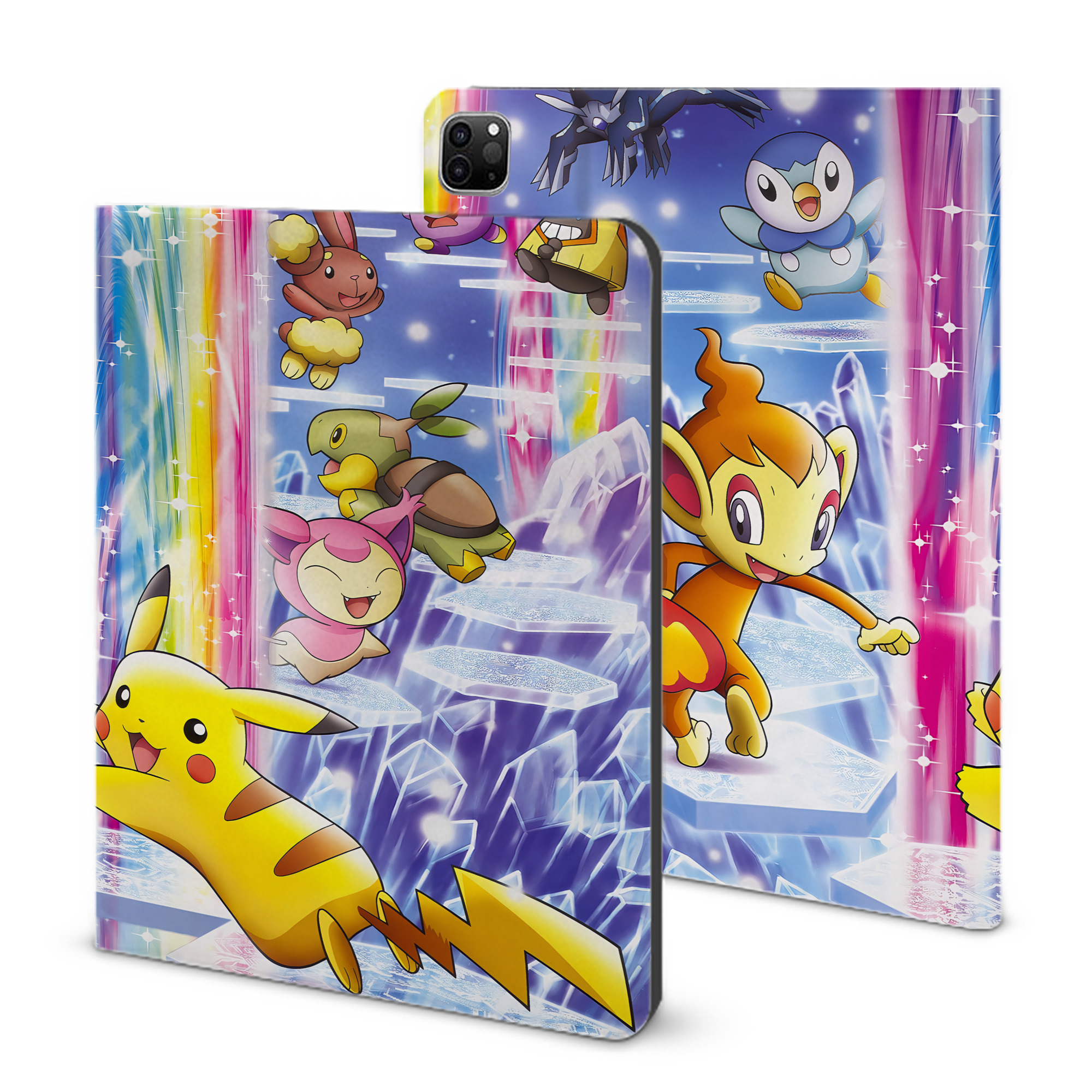 （画像用） ポケットモンスター Pokémon IPad ケース ブック型 PUレザー TPU 耐衝撃 軽量 薄型 ペン収納なし 全面保護 IPad 各モデル対応